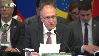 05.02.2026 (Brasília - DF) Vice-Presidente Geraldo Alckmin e Primeiro-Ministro da Rússia,  Mikhail Mishustin, falam na abertura da Comissão de Alto Nível Brasil-Rússia