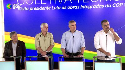 02.10.2025 (Belém - PA) Coletiva atualiza informações da visita do Presidente Lula às obras integradas para a realização da COP30. 02