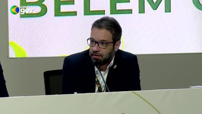 06.11.2025 (Belém - DF) Ministros Marina Silva e Fernando Haddad participam de entrevista coletiva com jornalistas na COP30. 03