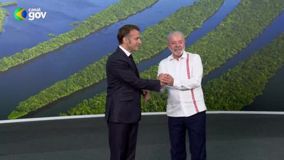 06.11.2025 (Belém - DF) Presidente Lula na foto oficial com o Presidente da França, Emmanuel Macron