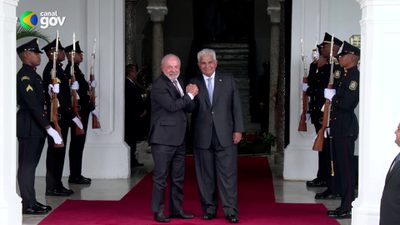 28.01.2026 (Cidade do Panamá - Panamá) Presidente Lula é recebido pelo presidente do Panamá, José Raúl Mulino, no Palácio do Governo