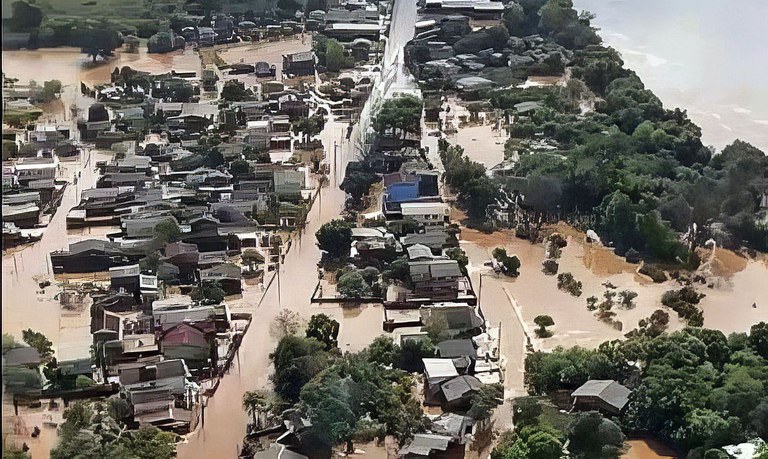 Drones da Receita Federal são utilizados para buscas nas áreas atingidas pelas enchentes no Rio Grande do Sul