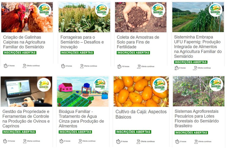 Embrapa disponibiliza cursos on-line para a agricultura familiar do Semiárido