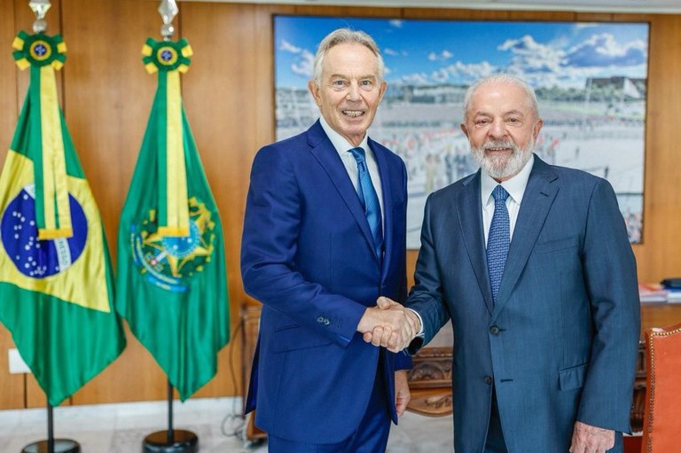 Presidente Lula recebe ex-primeiro-ministro do Reino Unido, Tony Blair