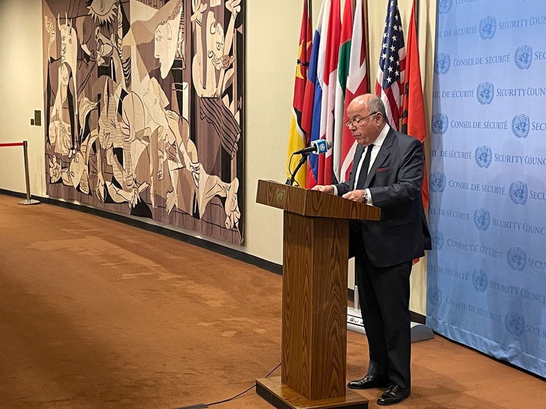 Declaração do Ministro Mauro Vieira ao final da sessão do Conselho de Segurança da ONU sobre a situação em Israel e na Palestina