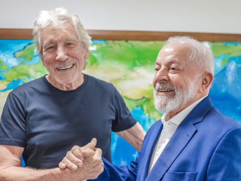 Presidente Lula recebe Roger Waters no Palácio Planalto