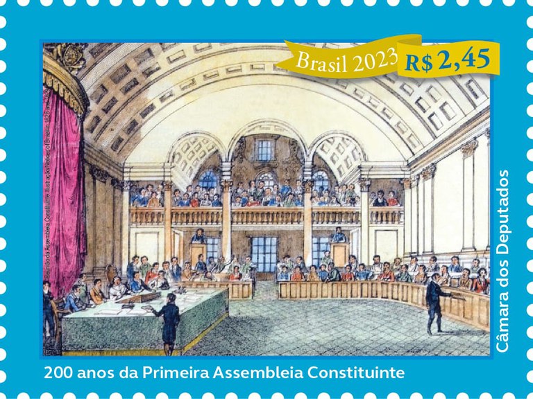 Correios lança selo em homenagem aos 200 anos da primeira Assembleia Constituinte