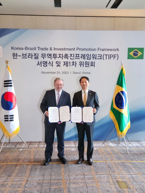 Ministérios da Indústria e Comércio do Brasil e da Coreia do Sul restabelecem cooperação formal