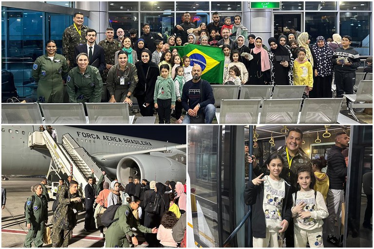 Avião com 48 repatriados de Gaza decola do Egito rumo ao Brasil