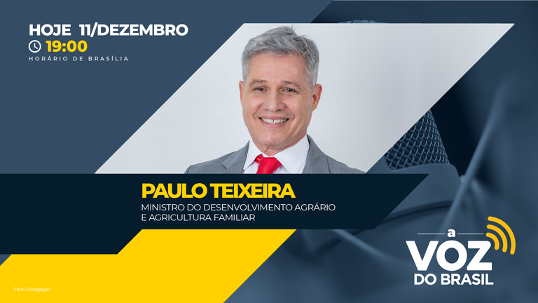 Ministro Paulo Teixeira é o entrevistado do programa A Voz do Brasil desta segunda-feira (11)