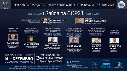 Seminários especiais debaterão saúde no G20 e na COP 28