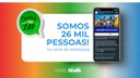 Canal do MDHC no WhatsApp alcança a marca de 26 mil inscritos