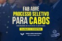 FAB abre processo seletivo para cabos temporários