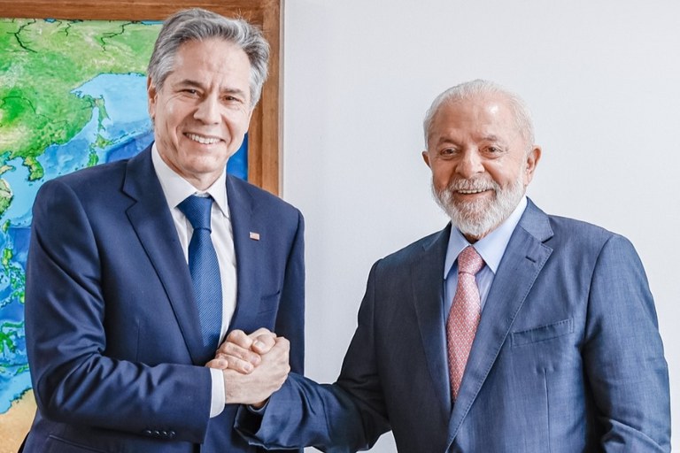 Presidente Lula e secretário de estado dos EUA tem reunião e tratam de agenda bilateral e G20
