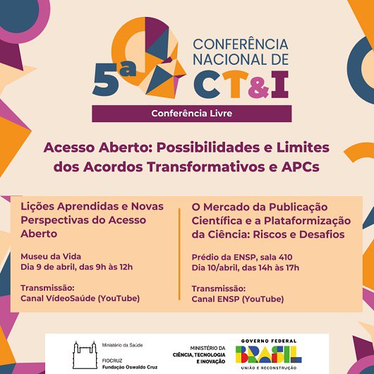 Conferência Livre na Fiocruz vai debater possibilidades e limites do acesso aberto