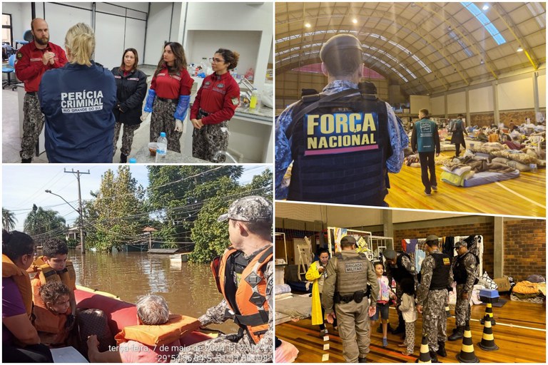 Força Nacional de Segurança atua na missão humanitária no Rio Grande do Sul