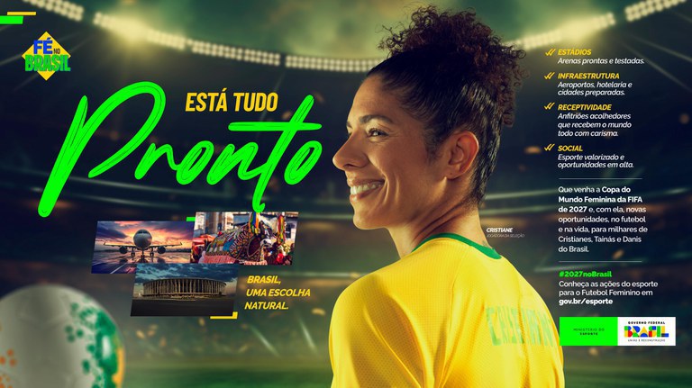 Campanha promove o Brasil para sediar a Copa do Mundo FIFA de Futebol Feminino em 2027