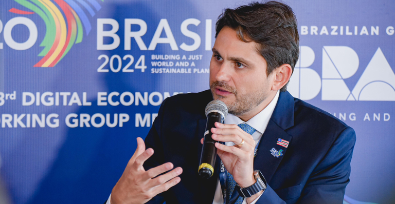 “O desafio é conectar a todos, sem deixar ninguém para trás", diz Juscelino Filho em reunião do G20 sobre economia digital
