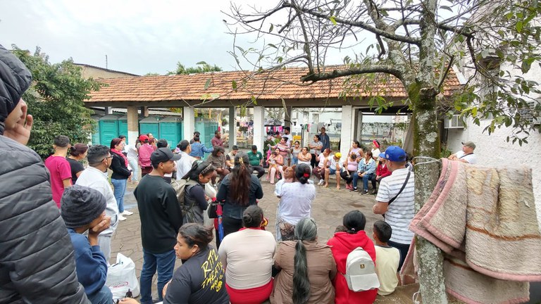 Direitos Humanos realiza escuta ativa com grupo de migrantes após catástrofe no Rio Grande do Sul