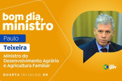 Paulo Teixeira detalha Plano Safra 24/25 no programa “Bom Dia, Ministro” desta quarta (10)