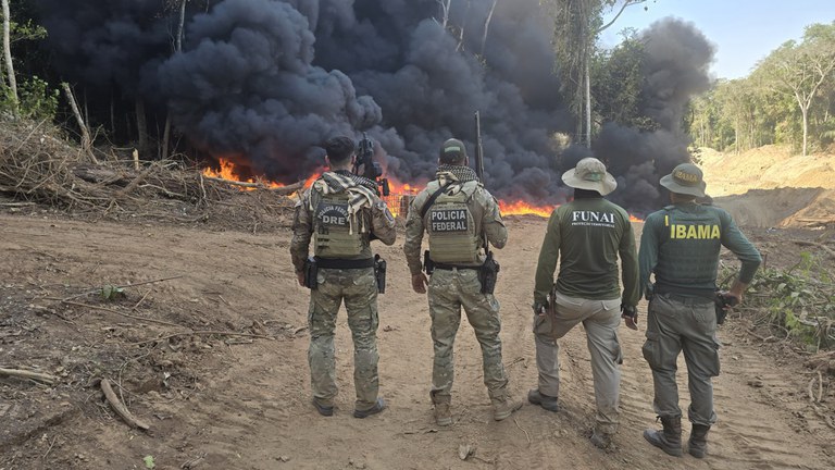 Combate a garimpo ilegal na Terra Indígena Sararé causa prejuízo de R$ 8 milhões a invasores