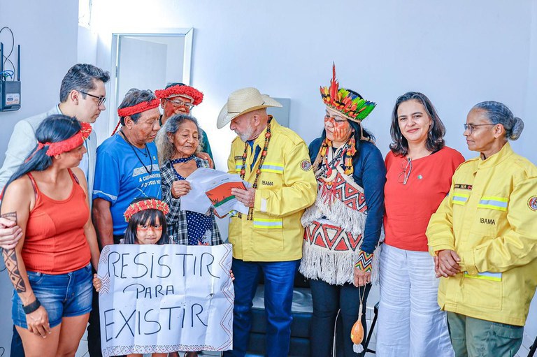 Presidente Lula se encontra com indígenas Guarani Kaiowá e Guató, em Corumbá (MS)