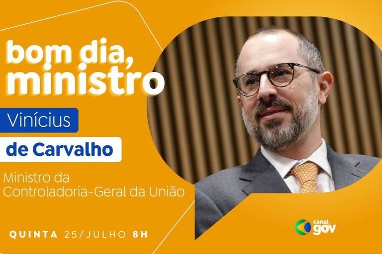 Vinicius de Carvalho detalha Programa CGU Presente no "Bom Dia, Ministro"