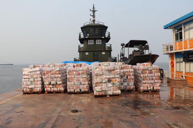 153 toneladas de alimentos são enviadas a atingidos pela estiagem no Amazonas