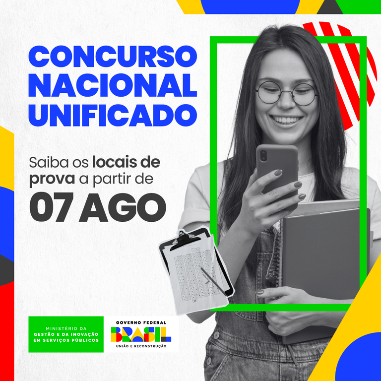 Concurso Nacional Unificado: locais de prova serão divulgados na quarta (7)