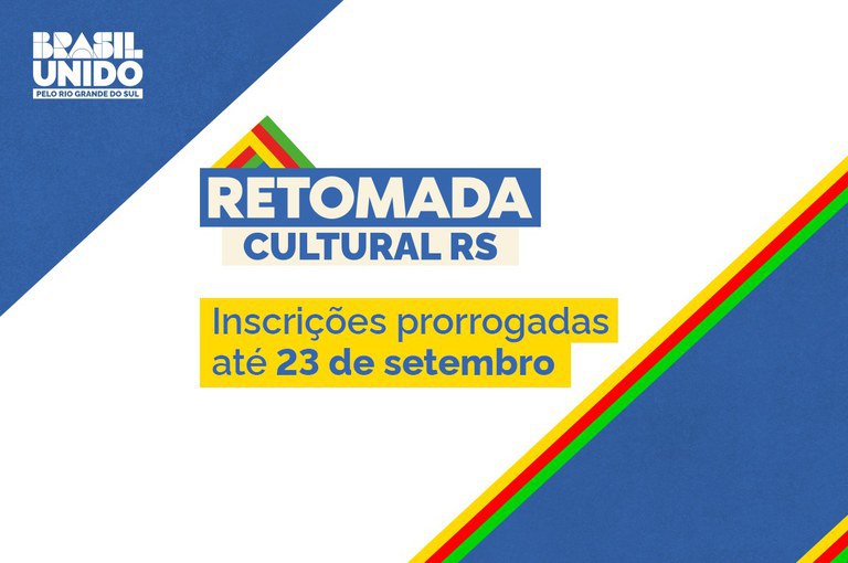 Bolsa Retomada Cultural RS: prazo de inscrições é prorrogado até 23 de setembro