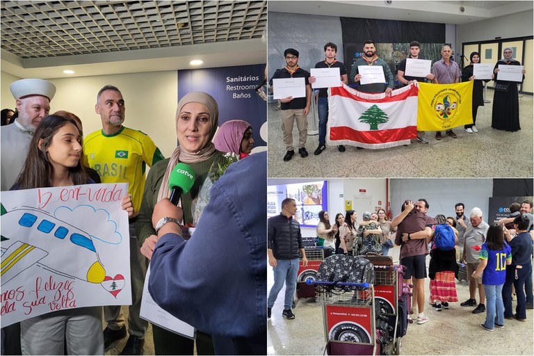 Primeiro grupo de resgatados do Líbano chega ao destino final em solo brasileiro