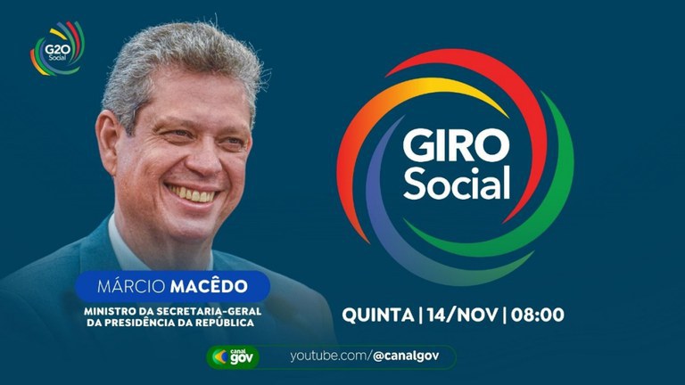 Márcio Macêdo debate temas prioritários da sociedade civil na estreia do 'Giro Social'