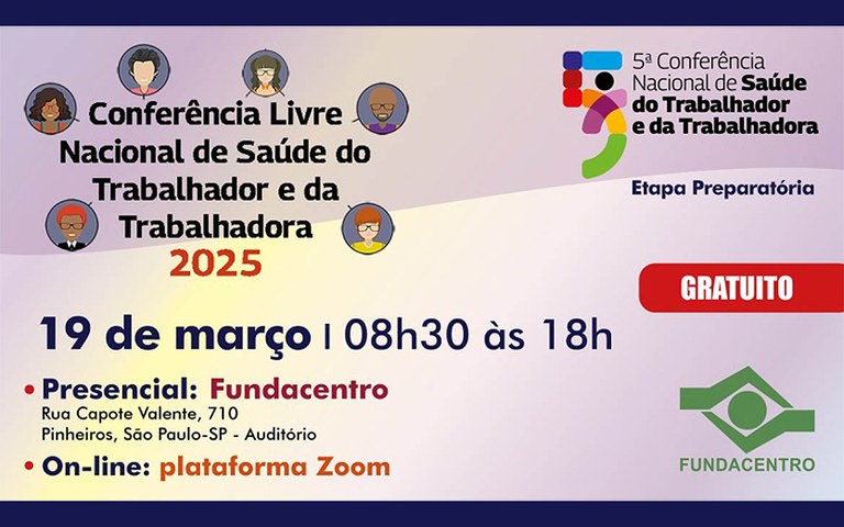 Fundacentro realiza Conferência Livre Nacional de Saúde do Trabalhador de forma híbrida Fundacentro realiza Conferência Livre Nacional de Saúde do Trabalhador de forma híbrida