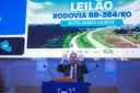 Governo garante R$ 10,23 bi para resolver problemas históricos da BR-364/RO em primeiro leilão viário de Rondônia