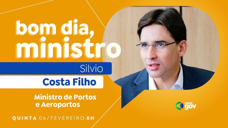 Silvio Costa Filho destaca recorde nos portos no Bom dia, Ministro