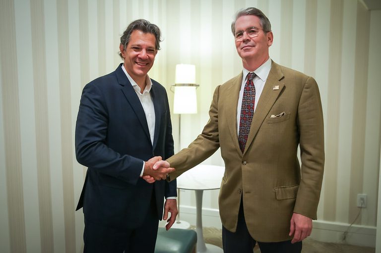 Haddad discute relações econômicas com secretário do Tesouro dos EUA Haddad discute relações econômicas com secretário do Tesouro dos EUA