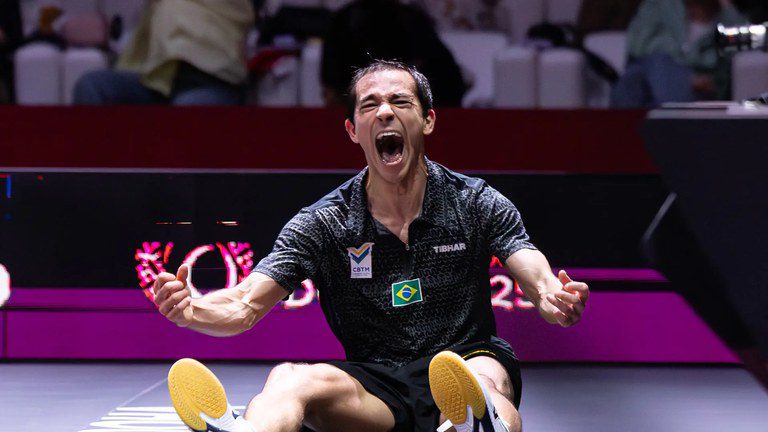 Hugo Calderano foi o grande destaque do fim de semana esportivo