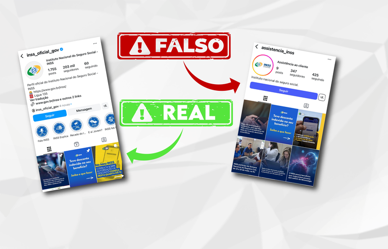 Cuidado com perfil falso tentando de passar pelo INSS e para tentar dar golpes em beneficiários Cuidado com perfil falso tentando de passar pelo INSS e para tentar dar golpes em beneficiários