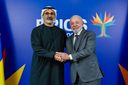 Lula aborda investimentos e mudança do clima com príncipe herdeiro de Abu Dhabi