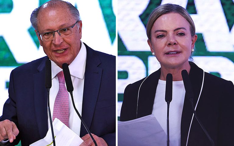 Alckmin e Gleisi vão ao Congresso pedir apoio a projetos que facilitam exportações brasileiras Alckmin e Gleisi vão ao Congresso pedir apoio a projetos que facilitam exportações brasileiras