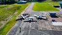Governo Federal inspeciona aeronaves que vão mapear dois terços do RS Governo Federal inspeciona aeronaves que vão mapear dois terços do RS