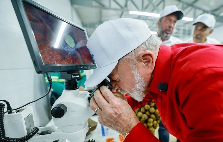 Lula na inauguração de centro de inovação agroindustrial: sonho concretizado