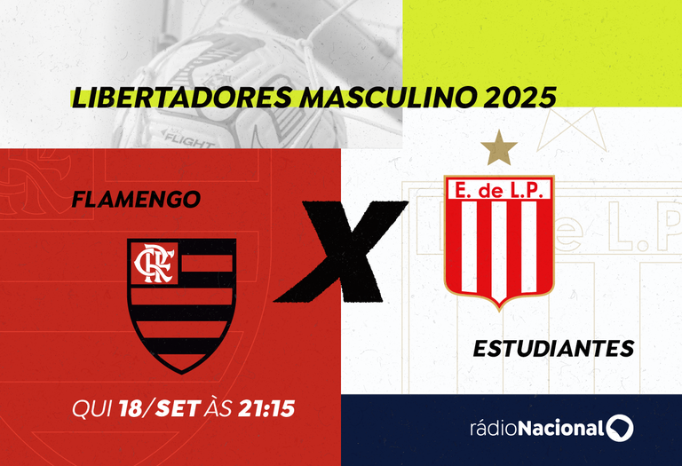 Rádio Nacional vai transmitir jogo de ida entre Flamengo e Estudiantes