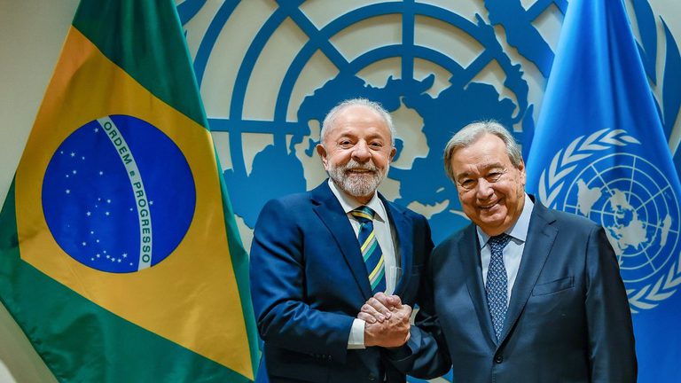 Lula e Guterres destacam urgência na entrega das NDCs: “sem elas, o planeta caminha no escuro”