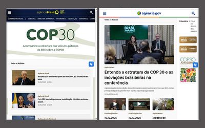 EBC lança páginas da Agência Brasil e Agência Gov destinadas à COP 30