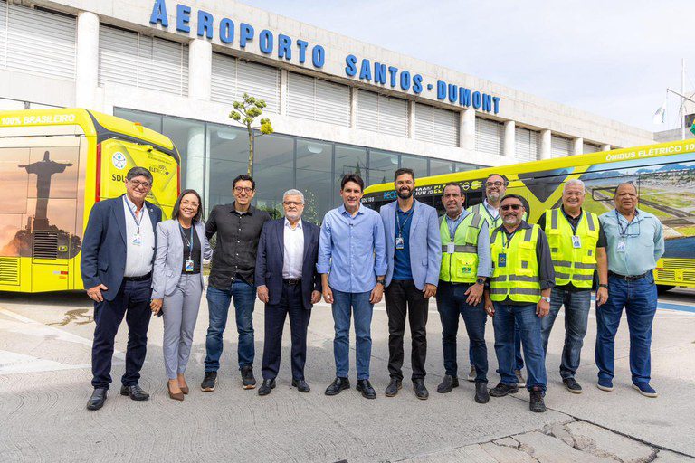 Santos Dumont amplia áreas de embarque remoto e inicia operação de ônibus elétricos