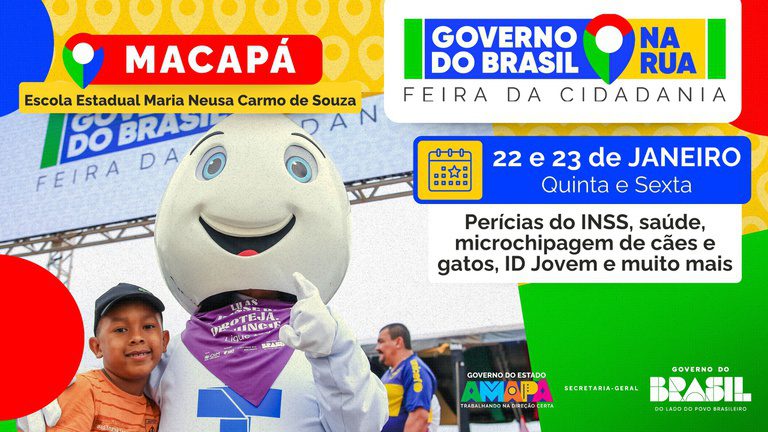 Governo do Brasil na Rua leva pacote de serviços públicos federais a Macapá