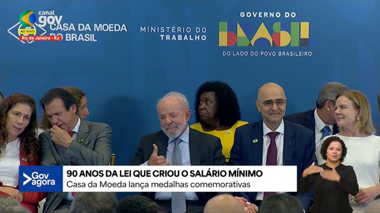 Presidente Lula participa da cerimônia de 90 anos de criação do salário mínimo