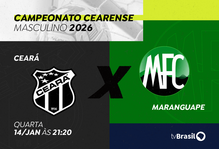 TV Brasil transmite, nesta quarta, Ceará x Maranguape pelo Campeonato Cearense 2026