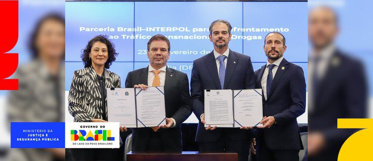 Brasil e Interpol formalizam parceria para enfrentar tráfico transnacional de drogas na América do Sul
